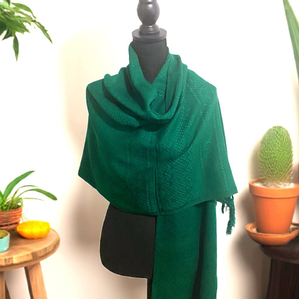 Mexican Rebozo/Shawl (Green)